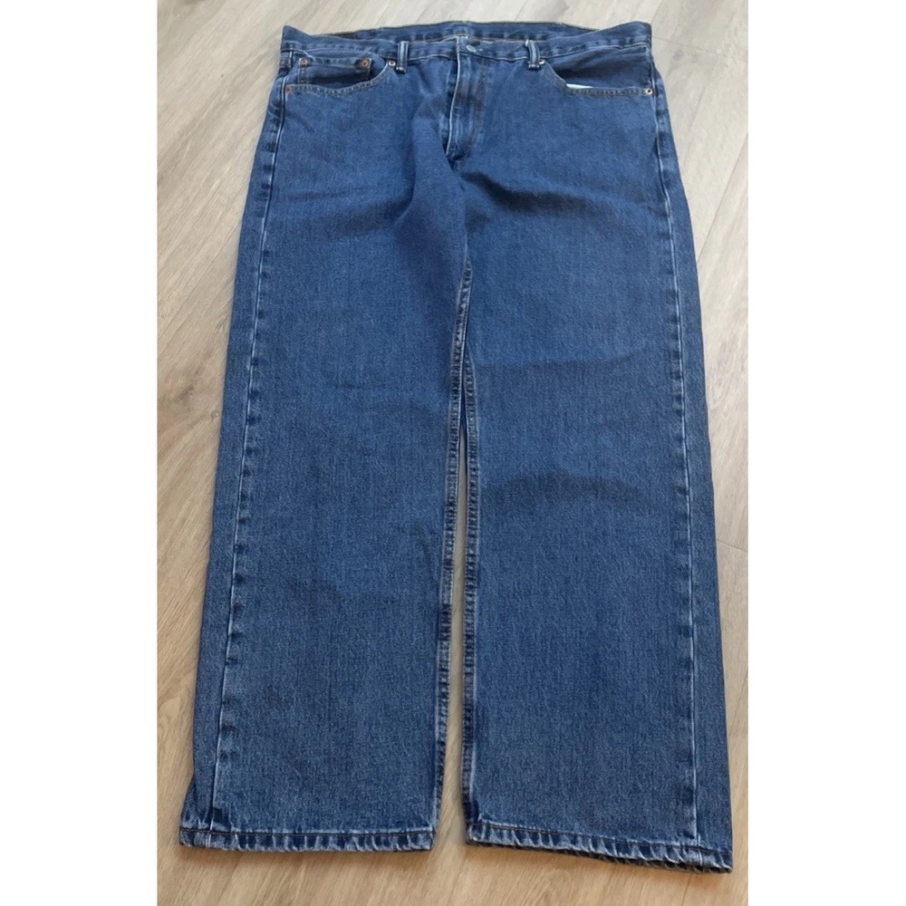 Levi's 505 Regular Fit Jeans Men's 40x29 Blue Denim Straight Leg Red Tab